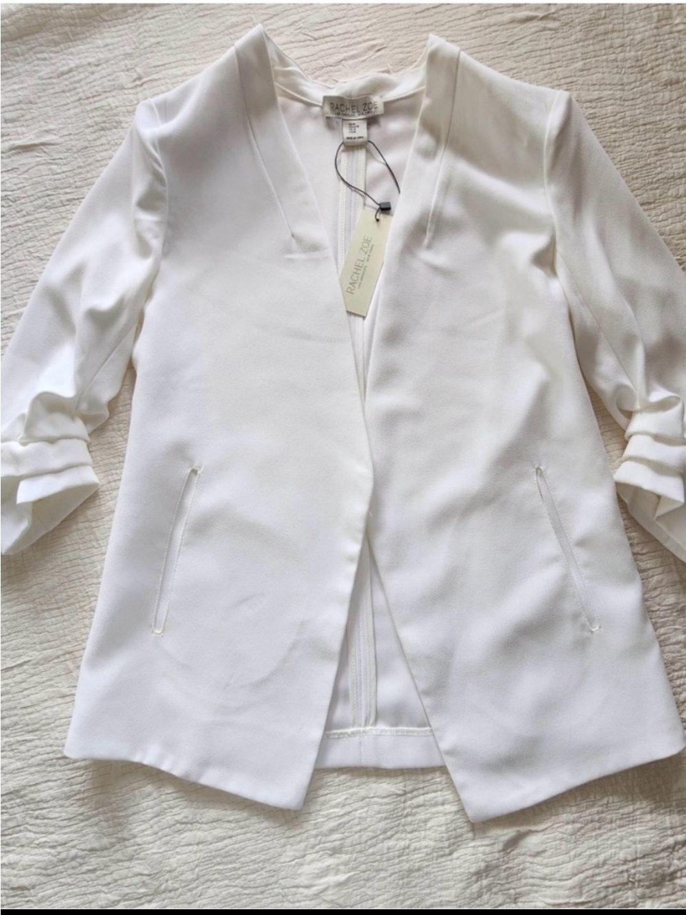 Rachel Zoe  White Open-Front Blazer Jacket NWT